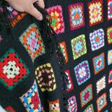 Blanket or patchwork crochet plaid