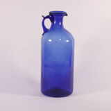 Antique handblown cobalt blue pitcher bottle, ca 1900.