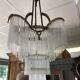 Art deco chandelier silver bronze grapevine