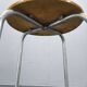 1950s German Industrial Stool with Plywood Seat