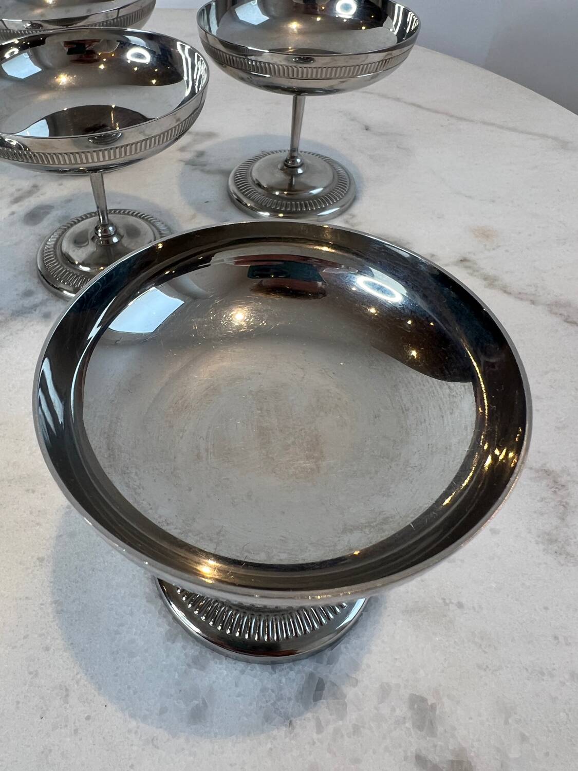 6 coupes à glace en inox