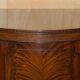 Antique Half-Moon Buffet in Flamed Hardwood, Cluster and Ball Legs, Restored