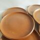 Set of 6 vintage Brenne Grès stoneware dinner plates from France