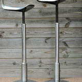 Pair of dentist stools spring vintage design
