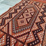 Hand-woven margoum rug in natural wool