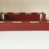 Vintage quilted leather desk set design 70 years