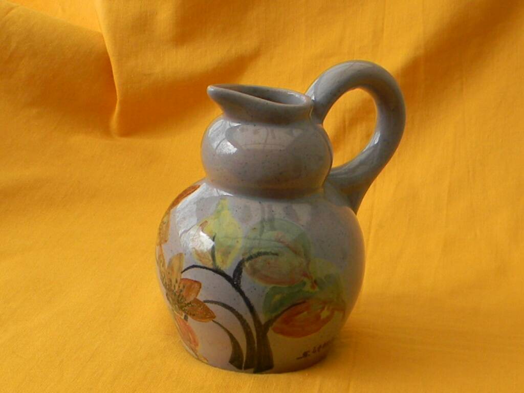 Ceramic pitcher by simone larrieu.