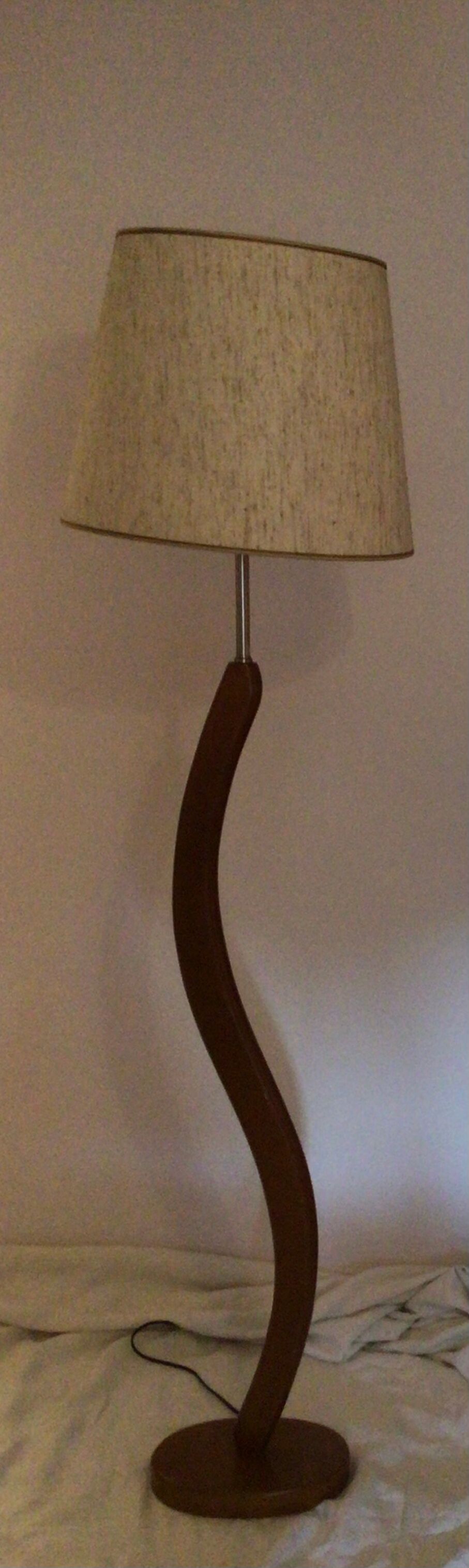 Vintage streetlight in stylized shape wood