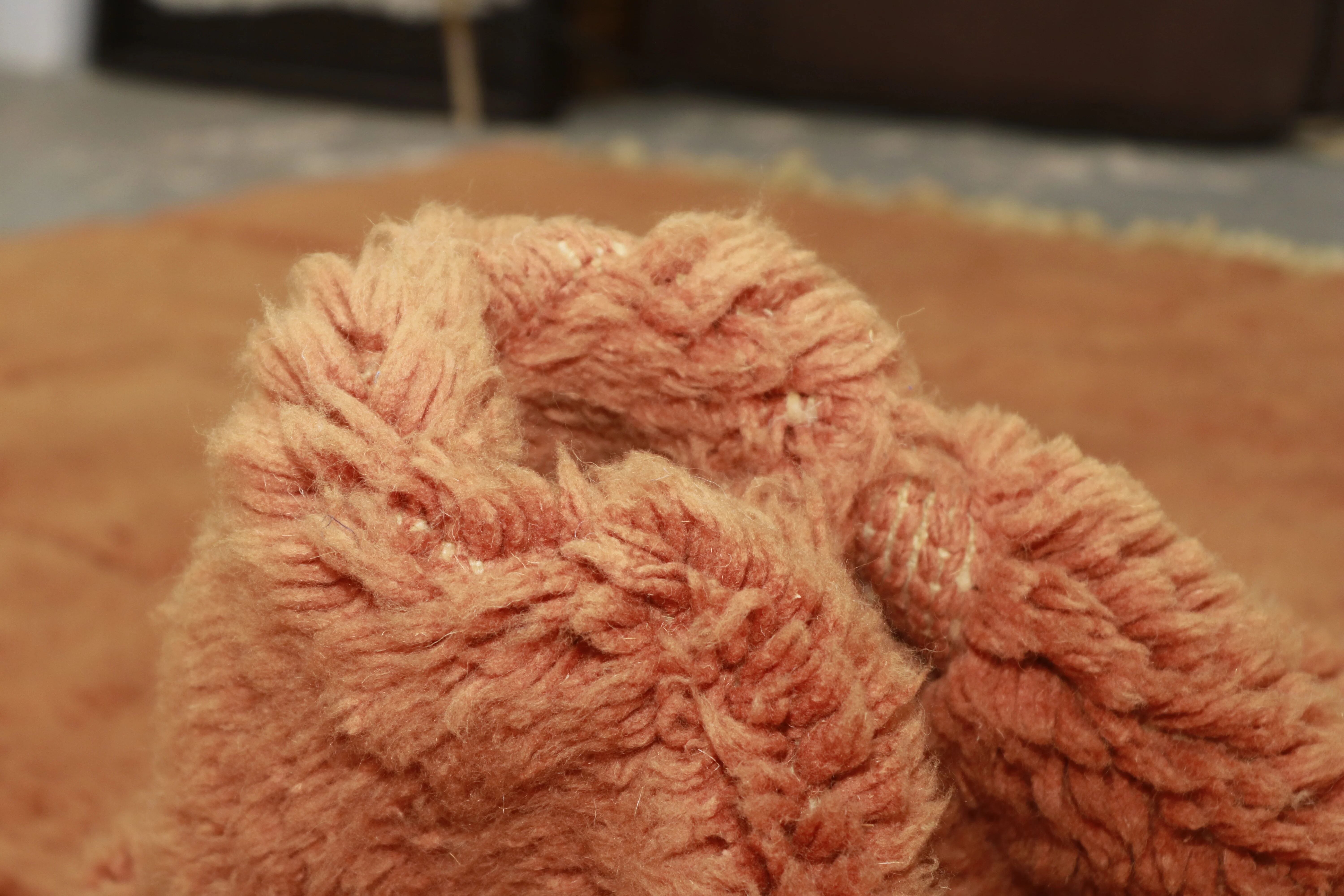 Large Mrirt rug 330×310 cm – Luxury Berber rug in terracotta wool, GO-969