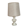 Alabaster and linen lamp