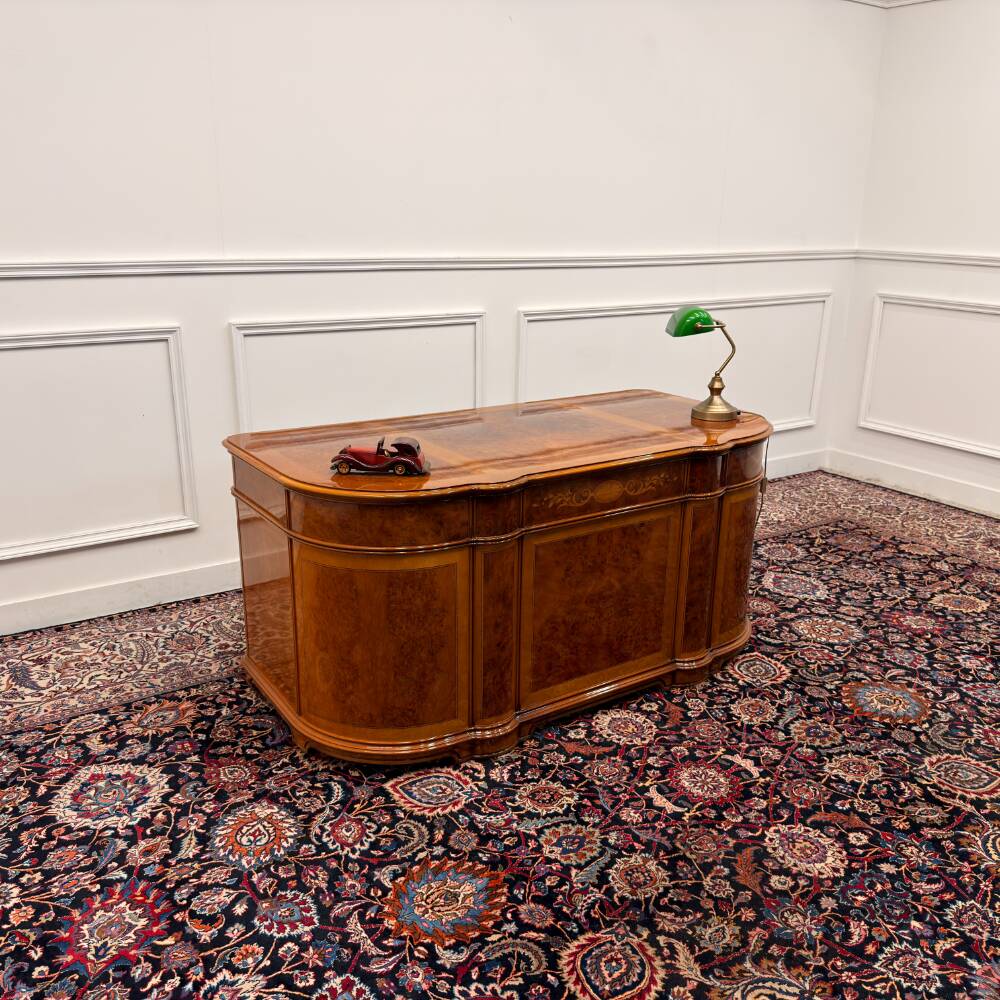 Bureau antique classique italien avec panneau arrière