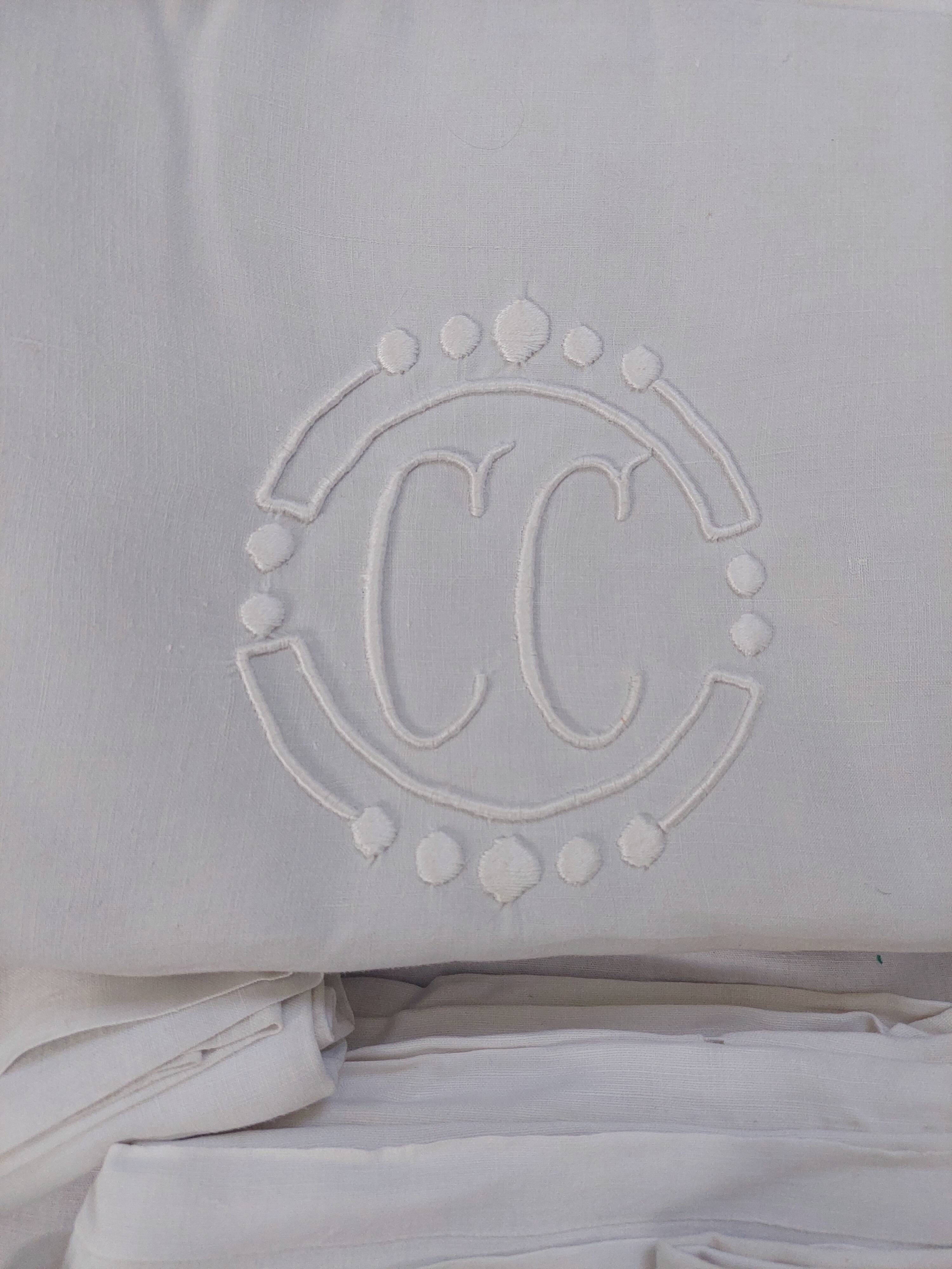 Set of antique linen sheets