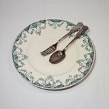 Serving dish of the earthenware factory of Luneville model Luchon, iron earth