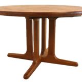 Ronde 1x verlengbare deense teak  Dyrlund eettafel 'Ommel'