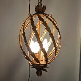 Golden metal chandelier