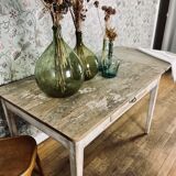 Farmhouse table with extension