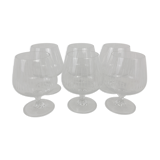 Set of 6 glasses of digestive cognac aperitif in crystal or glass size