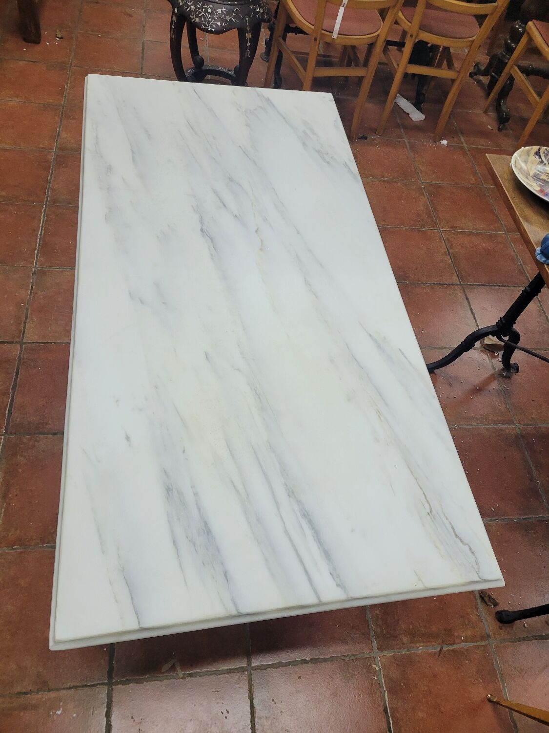 Bistro table with marble top