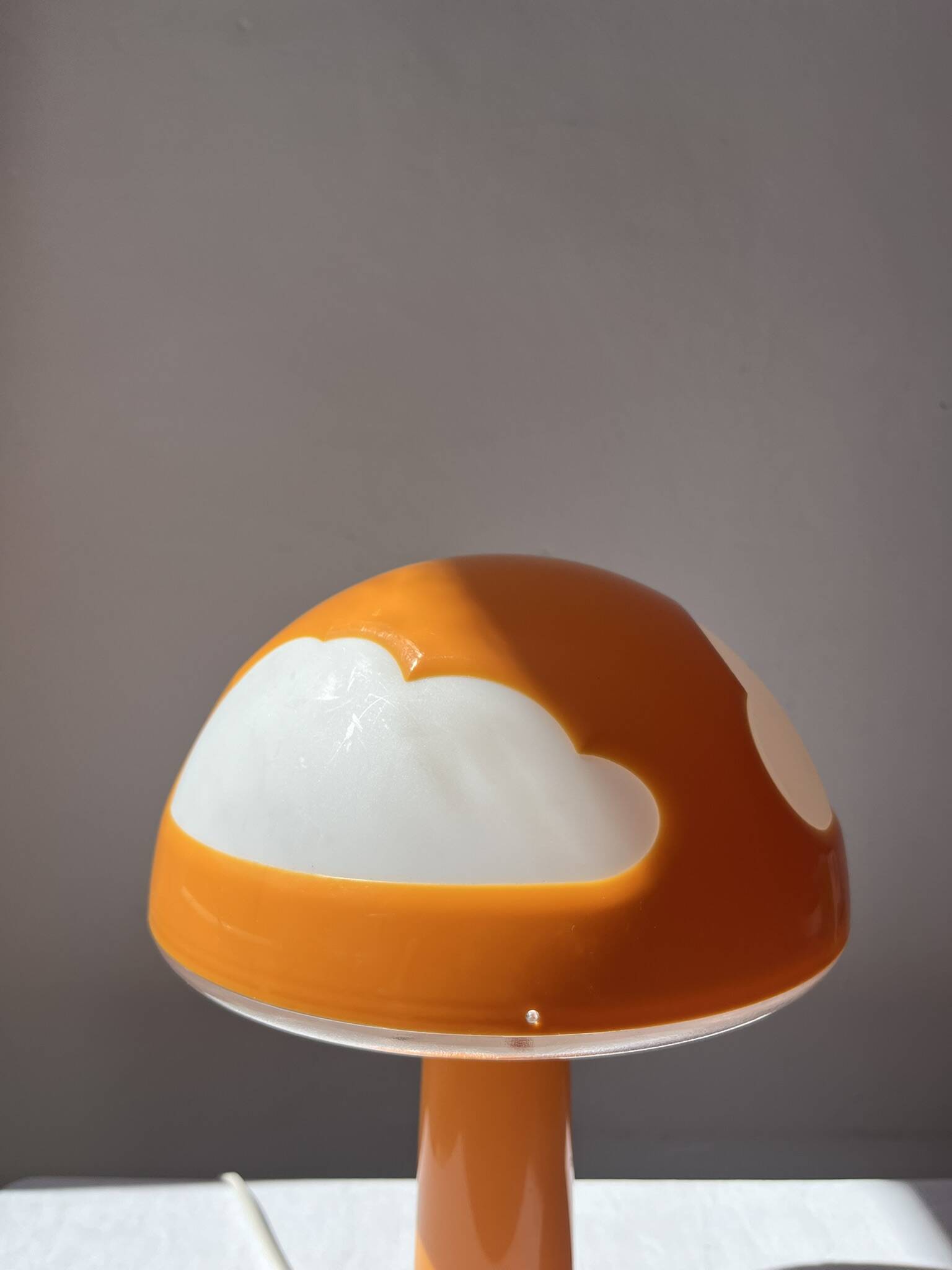 Vintage Skojig orange mushroom lamp, IKEA vintage