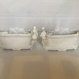 Pair old mini biscuit planters