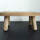 Vintage footstool in light wood