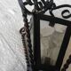 Petite lanterne fer forgé et verre vintage pour maison de poupée