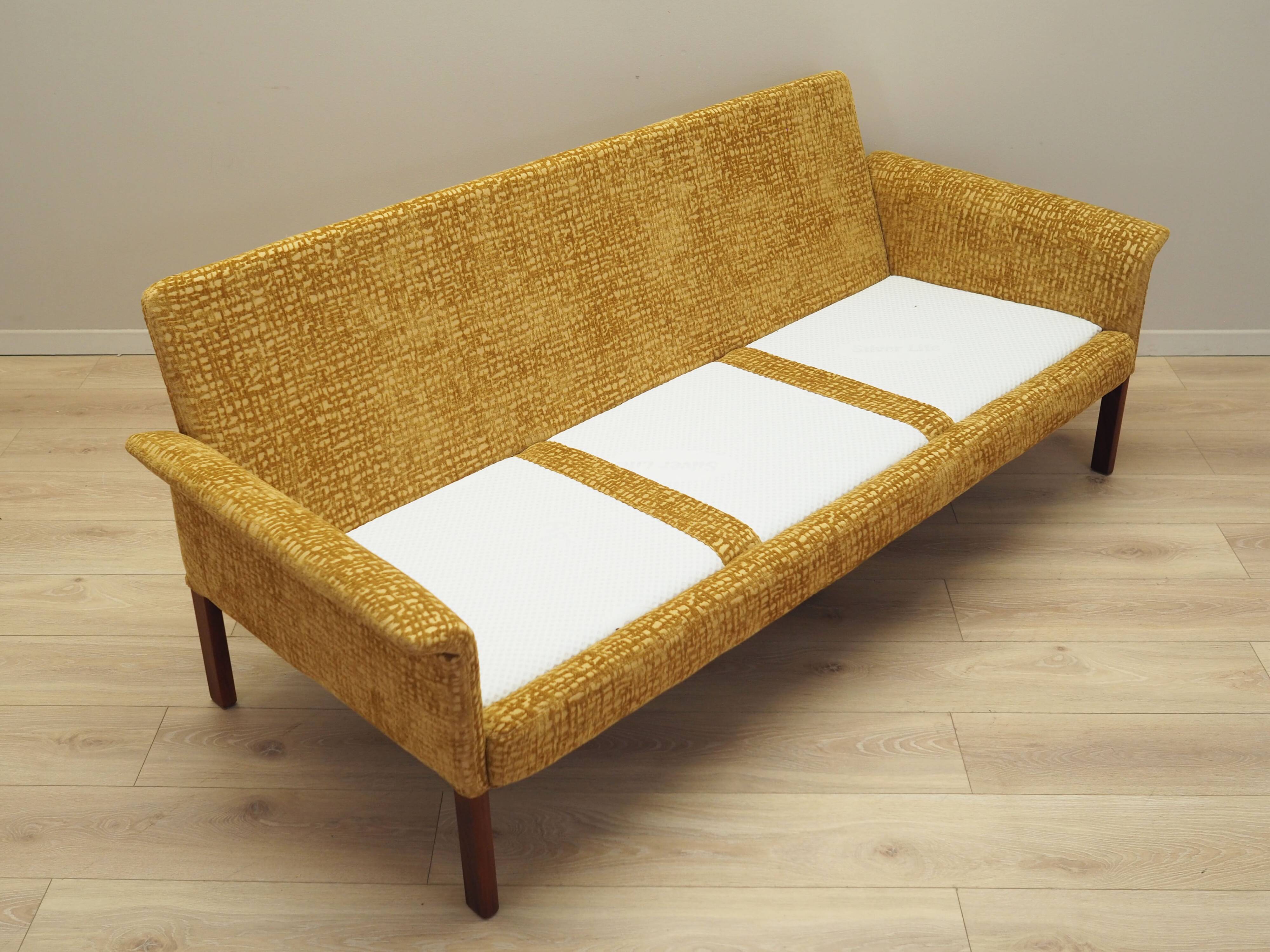 Mustard sofa, Danish design, 1960s, designer: Hans Olsen