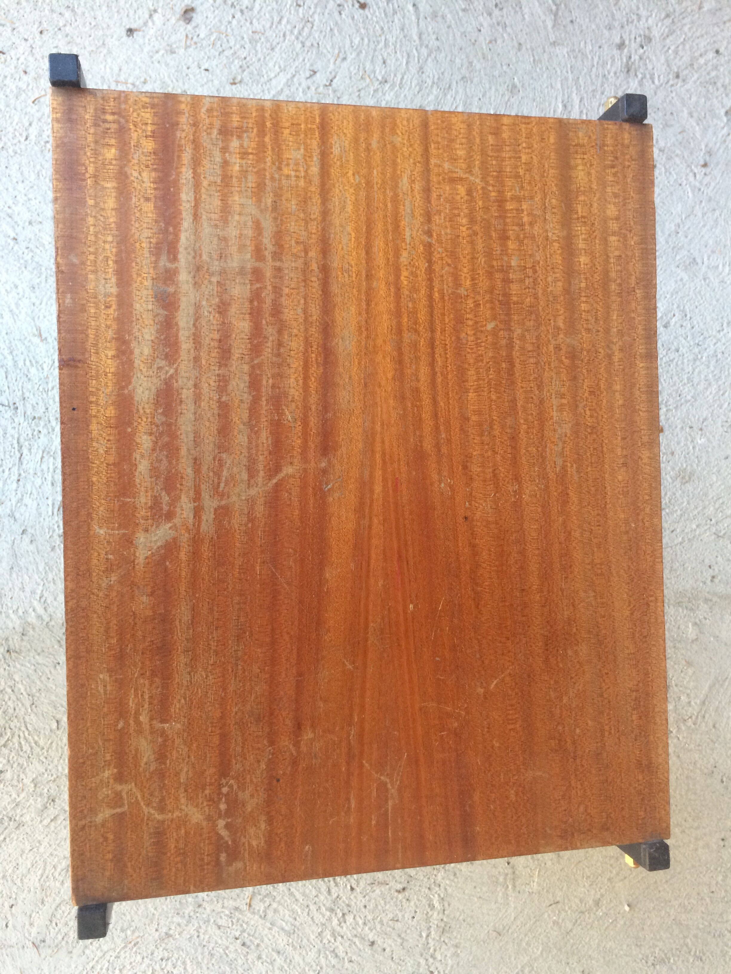 Service in wood and metal, vintage