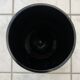 Black Glass vase with enamel decoration by VEB Wasungen 1970s