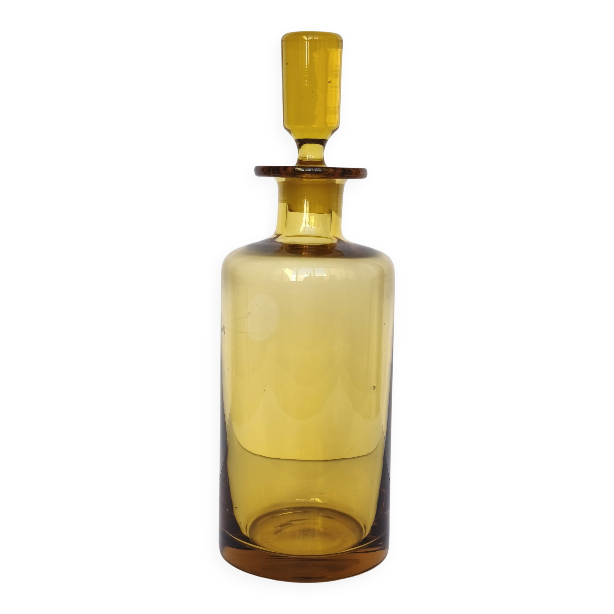 Amber Blown Glass Carafe