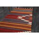 1970s Turkish Oushak Handmade Wool Cotton Orange Kilim Runner 72x252