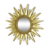 Petit miroir solaire doré Sunburst en plastique 30 cm