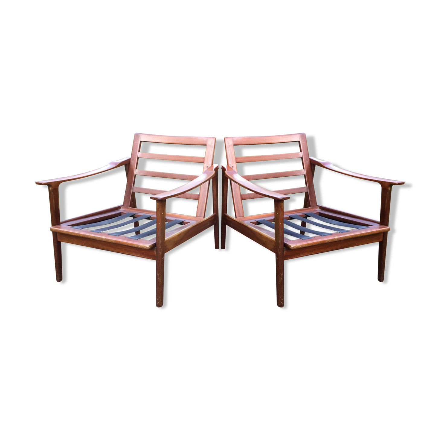 Vintage Scandinavian teak armchairs