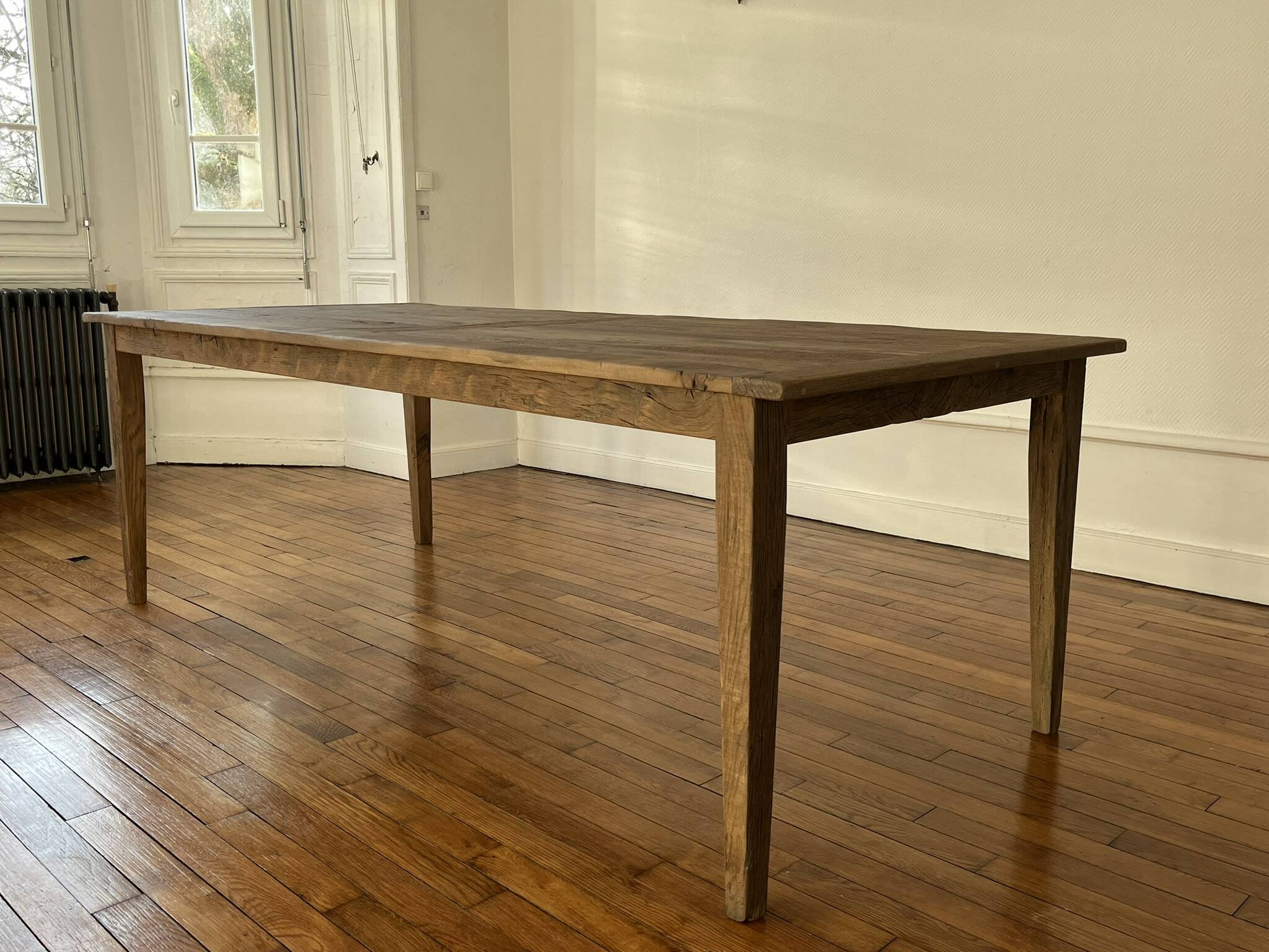 Farm table in solid oak Provence - 250 cm in length