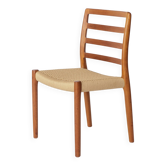 1 sur 6 Chaise Niels Møller Modèle 85 en teck avec cordon danois, années 1980, Danemark M