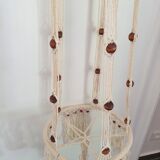 Hanging plant holder in macramé 80s