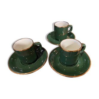 Vintage bistro coffee cups