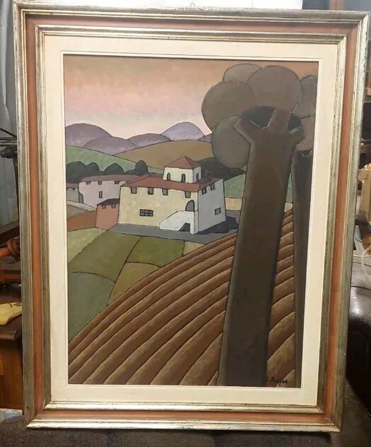 Oil Painting on Canvas Landscape 'Prayer' (1924)