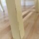Set of 6 Vintage White Wooden Stool 1970s Boho Thatched Seat