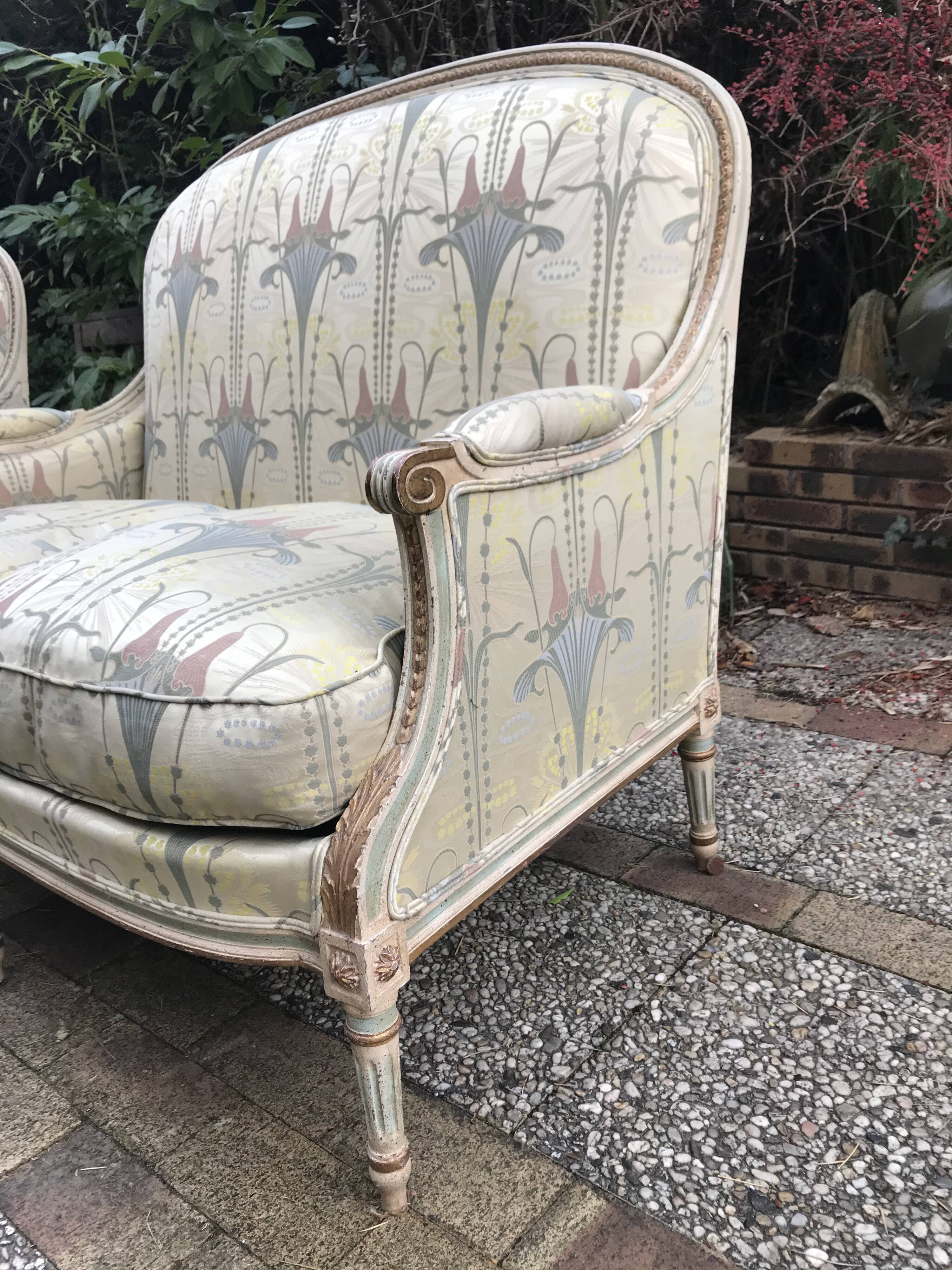 Louis XVI-style two-seater sofa