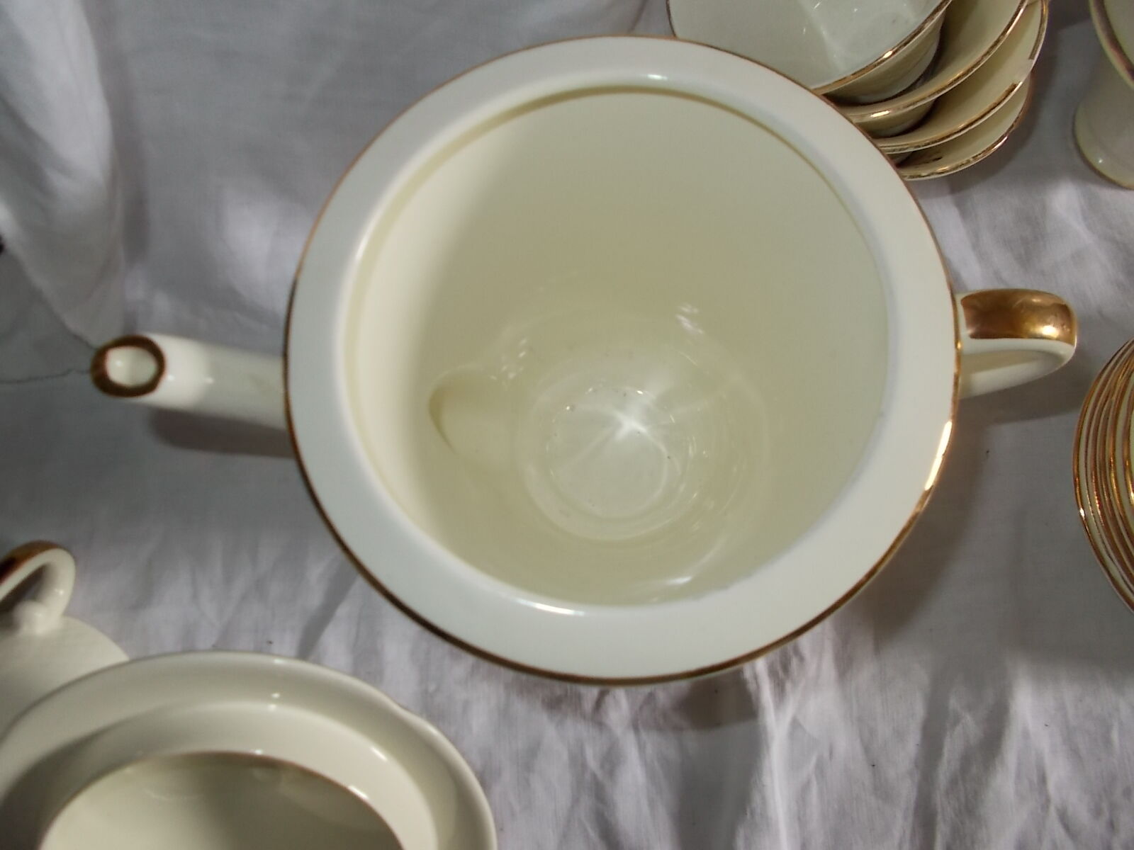 Coffee service or tea in faience Salins France