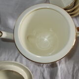 Coffee service or tea in faience Salins France