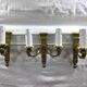 Set of 3 bronze wall lamps Louis XVI style