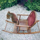 Child rocking horse wooden