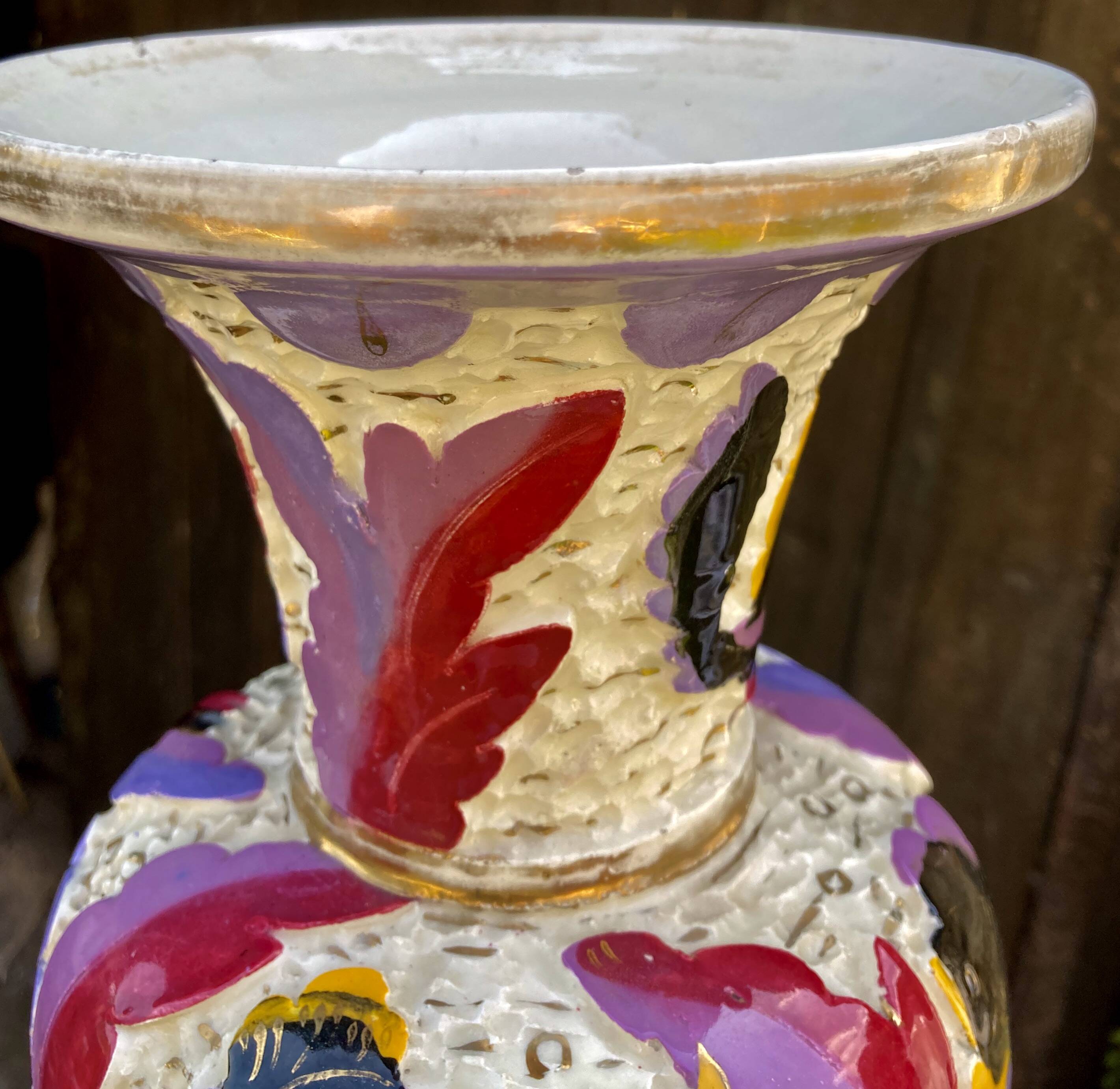 Monaco ceramic vase - Monte Carlo 1950s, fish decor - XXL dimensions