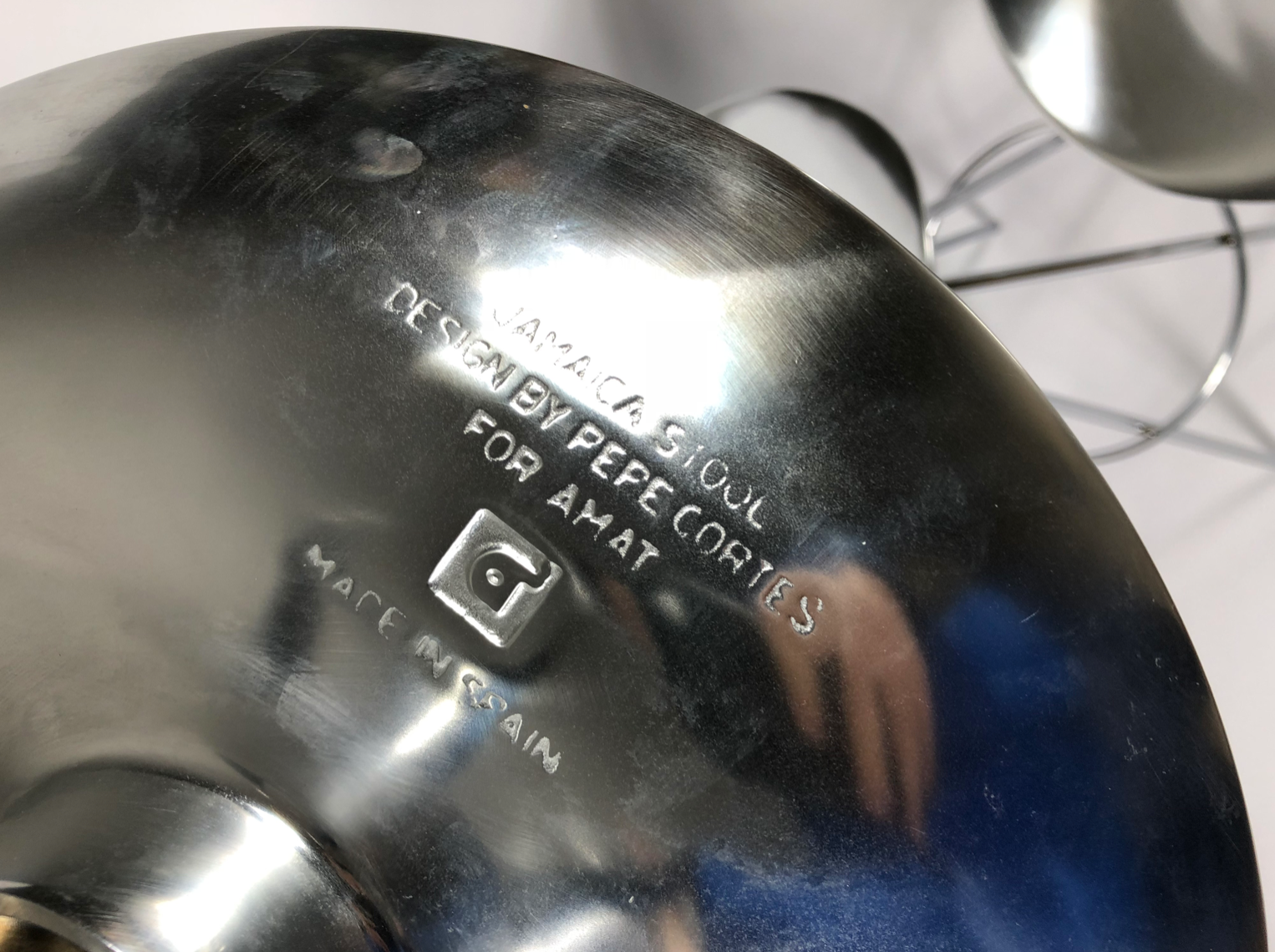 Aluminium stools, pepe cortes for amat "jamaica stool", 1946