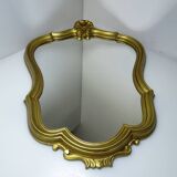 Baroque-style gold mirror 62 cm by 45 cm