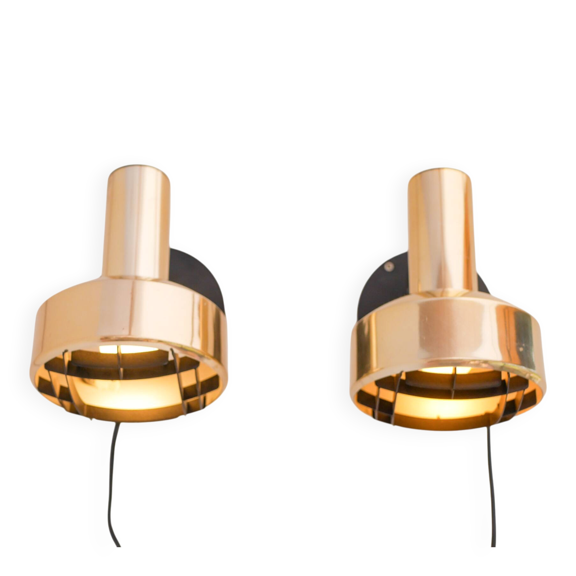 Vintage IKEA Golden wall Sconces, Swedish modern design
