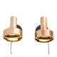 Vintage IKEA Golden wall Sconces, Swedish modern design