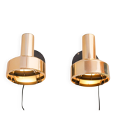 Vintage IKEA Golden wall Sconces, Swedish modern design